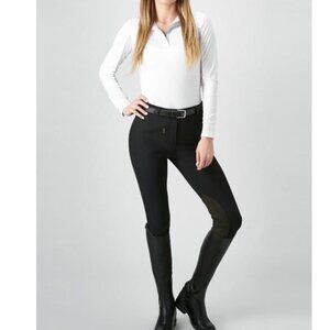 TuffRider Ladies Ribb Front Zip Knee Patch Breeches 28